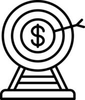 Target Line Icon Design Element vector