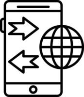 Smartphone Line Icon Design Element vector