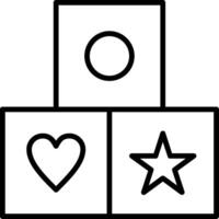 Cubes Line Icon Design Element vector