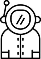 Astronaut Line Icon Design Element vector