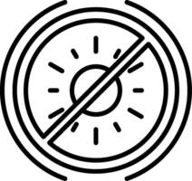 No Sun Line Icon Design Element vector