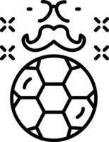Football Line Icon Design Element vector