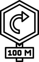 Distance Line Icon Design Element vector