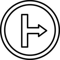 Arrow Right Line Icon Design Element vector
