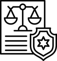 Secured Line Icon Design Element vector