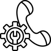Technical Support Line Icon Design Element vector