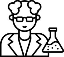 Scientist Line Icon Design Element vector