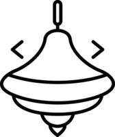 Spinning Top Line Icon Design Element vector