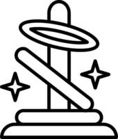 Ring Toss Line Icon Design Element vector