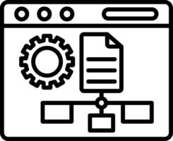 Data Modeling Line Icon Design Element vector
