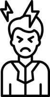 Headache Line Icon Design Element vector
