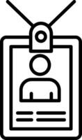 Id Card Line Icon Design Element vector