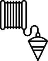 Plumb Bob Line Icon Design Element vector