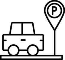 Car PArk Line Icon Design Element vector