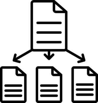 Data Transformation Line Icon Design Element vector