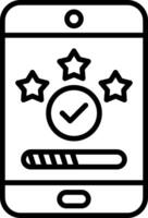 Completed Task Line Icon Design Element vector