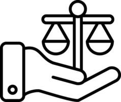 Law Line Icon Design Element vector