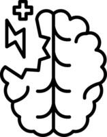 Paralyzed Line Icon Design Element vector
