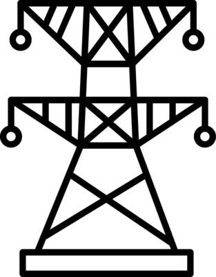 Electric Power Line Icon Design Element