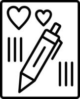 Pen Line Icon Design Element vector