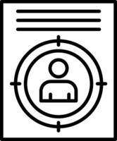 Target Line Icon Design Element vector