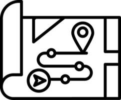 Route Line Icon Design Element vector