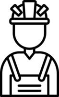Worker Line Icon Design Element vector