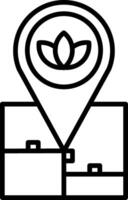 Location Line Icon Design Element vector