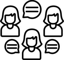Communications Line Icon Design Element vector