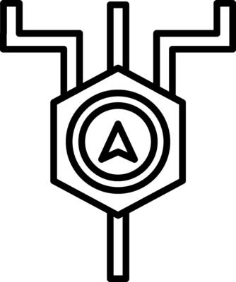 Position Line Icon Design Element