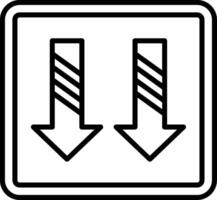Down Arrows Line Icon Design Element vector