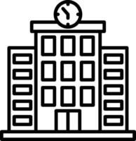 Building Line Icon vector