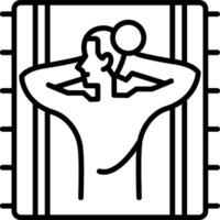 Sun Bath Line Icon Design Element vector
