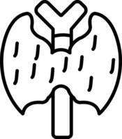 Thyroid Line Icon Design Element vector