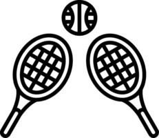 Tennis Line Icon Design Element vector