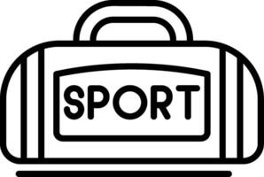 Duffle Bag Line Icon vector