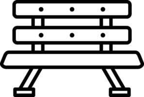 Bench Line Icon vector
