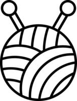 Wool Ball Line Icon vector