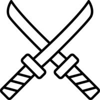 Katana Line Icon vector