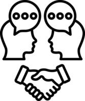 Conflict Resolution Line Icon vector