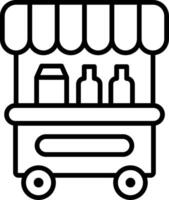 Food Stand Line Icon vector