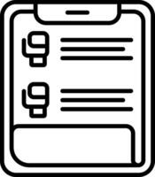 Clipboard Line Icon vector