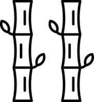 Sugar Cane Line Icon vector