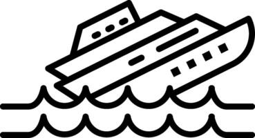 Sinking Line Icon vector