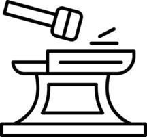 Anvil Line Icon vector