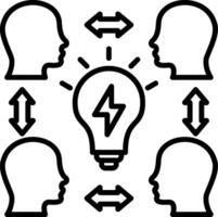 Collaboration Line Icon vector