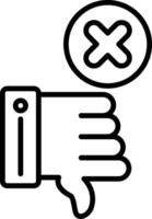 Dislike Line Icon vector
