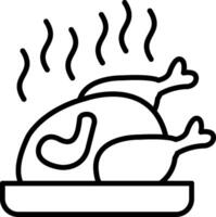 Chicken Line Icon vector