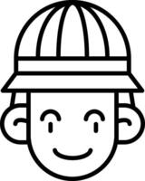 Archeologist Line Icon vector