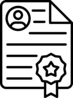 Certification Line Icon vector